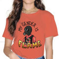 My Gender Is Flame Feminine Shirts Team Fortress 2 Shooter Game T-shirt Goth Vintage Female Clothing. 