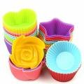 6PCS Silicone Cake Cupcake Cup Cake Tool Bakeware Baking Silicone Mold Cupcake - Multicolor And Random Design will be Delivered. 
