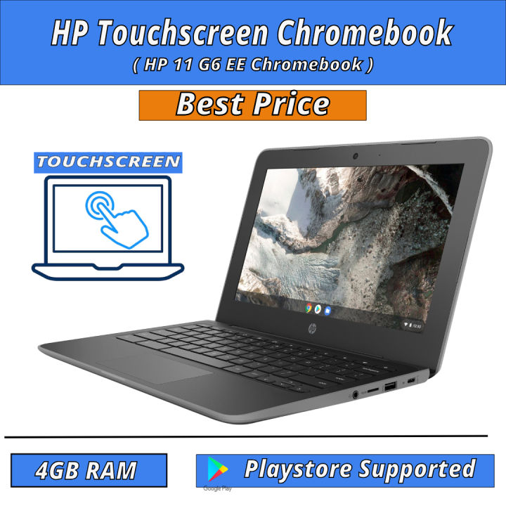 HP Chromebook 11 G6 EE Touchscreen 💻 4GB RAM | 16GB Storage | 11.6” HD ...