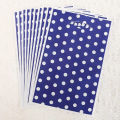 DARK BLUE POLKA DOT GOODY BAGS - DARK BLUE POLKA DOT THEME GOODY BAGS - PACK OF 10 GOODY BAGS. 