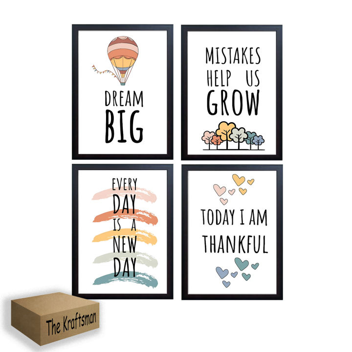 Business Motivation Frames Home & Office room decoration items Set of 4