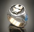 Delicate Iron Man Avatar Men's Ring 925 Silver Ring Power Punk Style Men's Ring Silver Plate Ring Men Ring. 