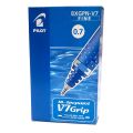 Pilot Hi-Tecpoint V7 Grip Blue Rollerball Pen (Pack of 12 Pcs). 