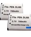 Pentax D-LI88 & Sanyo DB-L80 Compatible Battery for Optio P70, P80, H90, and WS80 - 700mAh, Li-Ion Battery - High-Performance Camera Battery – (2 Replacement Batteries Pack). 