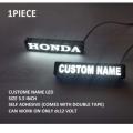 GLOWING LED NAME PLATE CUSTOM MADE SELF ADHESIVE LED DC12 VOLT FOR CAR MOTORCYCLE UNIVERSAL FOR BONNET BUMPERER DECAL PVC. 