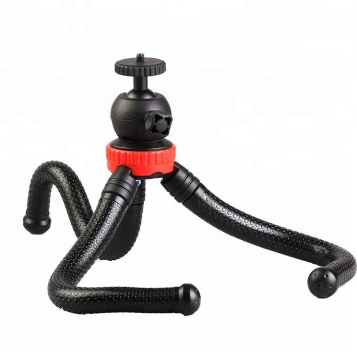 "Gorilla Tripod: 12-Inch Flexible, Lightweight Bendable Tripod with Heavy Duty Smartphone Stand - Ideal for Action Cameras, Cell Phones, and More (Includes Holder and Tripod Adapter)"