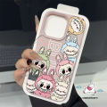 Cartoon Pop Mart Creative Couple Cute Labubu Trendy Case Compatible for IPhone 16 14 13 11 12 15 Pro Max XR 16Plus XS Max X 15 14 16 Plus Luxury Soft Case. 