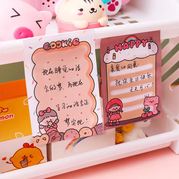 1%20Book%20of%2080%20Pink%20Girls%20%20Cute%20Sticky%20Notes%20Creative%20Office%20Stationery%20Message%20Notes%20-%20Image%202