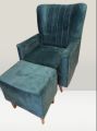 Modern Sofa Chair Khach One Seater Fabric C GreenVelvet Colour With 1 cousion free {Special Offer available}. 