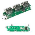 3-USB Power Bank Circuit Board Kit 5V 1A / 2A Step-Up Boost Module for 18650 Li-ion Batteries. 
