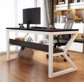 K-Shaped Computer Desk, 48 Inches Corner Desk for Study, Home Office Writing Workstation, Gaming Table, Space-Saving, Computer table. 