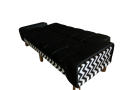 Black  ZigZag  Sofa Combed WITH ARAM  3 Seater Stylish Tafteen Design Colour Can be Customised {{ Special offer } Available. 