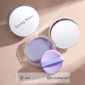 【2024】 Matte Setting Powder Lasting Oil-control Purple Glitter Pressed Powder Brightening Face Powder Jelly Compact Foundation Makeup. 