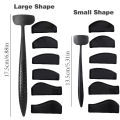 6 In 1 Crease Line Kit Stencil Eyeliner Template To Delineate Eyes Women Eyeshadow Cut Crease Silicone Eye Makeup Stencils Black. 