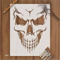 Evil Skull Stencil Airbrush Painting Art DIY Home Decor Scrap booking Album  ID 505. 