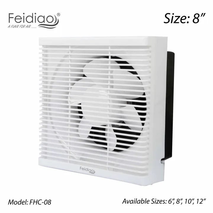 FEIDIAO%208%20inch%20(INSTALLS%20in%2010x10%20inch%20HOLE)%20Ventilating%20Exhaust%20Fan%20Square%20-%20Imported%20-%20Image%202