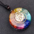 Orgonite Pendant Necklace Energy Generator Emf Protection Healing Crystal Sacred Geometry Chakra Necklaces Meditation Jewellry. 