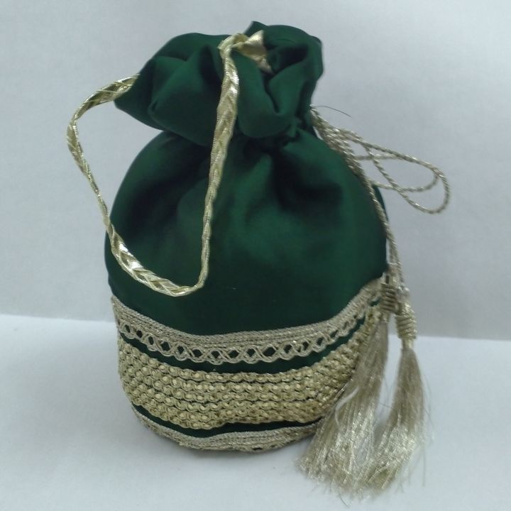 Designer Traditional Potli Bag for Women, Fancy Embroidered Clutch for Bridal, Weddings, and Gifting