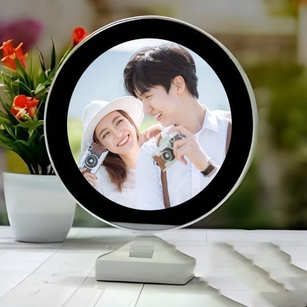 Light Frame Magic Magic Mirror LED Photo Frame Circle Shape | LED Light Picture Frame ...