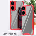 Tokifu Realme C55 Casing Hard Case Clear Lens All-inclusive 4 Sides TPU Reinforced Corners Shockproof Back Cover. 