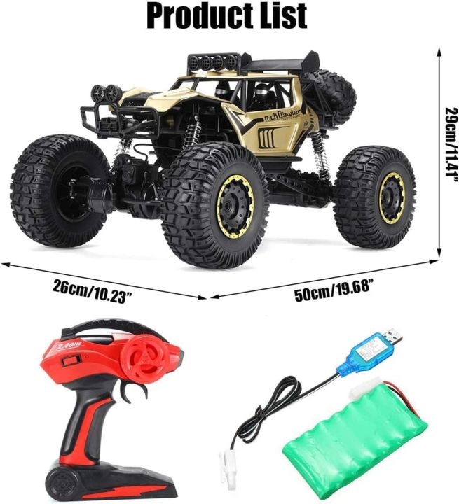 Smoke Rock Crawler Electric RC Vehicles Alloyed Remote Control Booster Spray Toy Car for Kids & Boys Monster RC Truck with Rechargeable Rc Car 4x4 High Speed