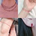 Gothic Punk Style Blood Droplet Bracelet Titanium Steel Cross Double Layer Bracelet for Women Bracelet Party Jewelry Accessories. 