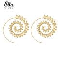 Ellastore Spiral Alloy Water Drop Shape Hoop Earrings lady Eardrop. 