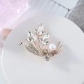 Rhinestone Flower Brooch Bouquet Blue Crystal Corsage Pins Broches Para Ropa Mujer Gift For Women Girls. 