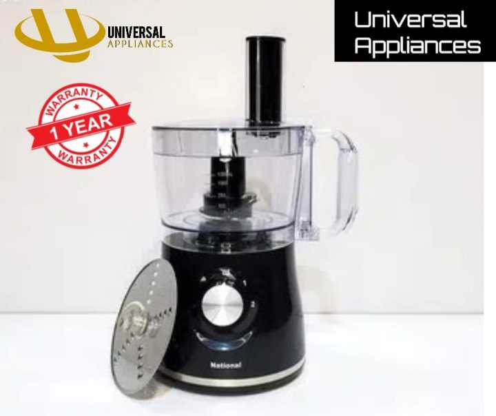 National Chopper Machine 1 Year Warranty- Food Processor, Vegetable Chopper, Meat Mincer, Electric Chopper Machine - Chopper Machine with Vegetable Cutter and Meat Mincer - Stainless Steel Blade - 1 Liter Capacity