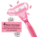 WBM Beauty Razor - 2Pcs Bikini Trimmer for Women - 4 Blades Body Razor | Razor for Smooth Skin. 