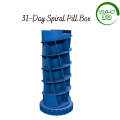 31-day spiral pill box. 31 day pill box. medicine storage box.. 