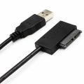 USB Adapter PC 6P+7P CD DVD Rom SATA to USB 2.0 Converter Slimline Sata 13 Pin Drive Cable for PC Laptop Notebook. 
