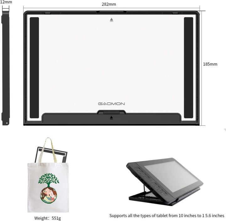 GAOMON%20GMS01%20Universal%20Adjustable%20Tablet%20Stand%20PD1161/PD156PRO%20and%20Other%20Pads/Art%20Tablets/Books%20Less%20Than%2012mm%20Thickness%20-%20Image%205