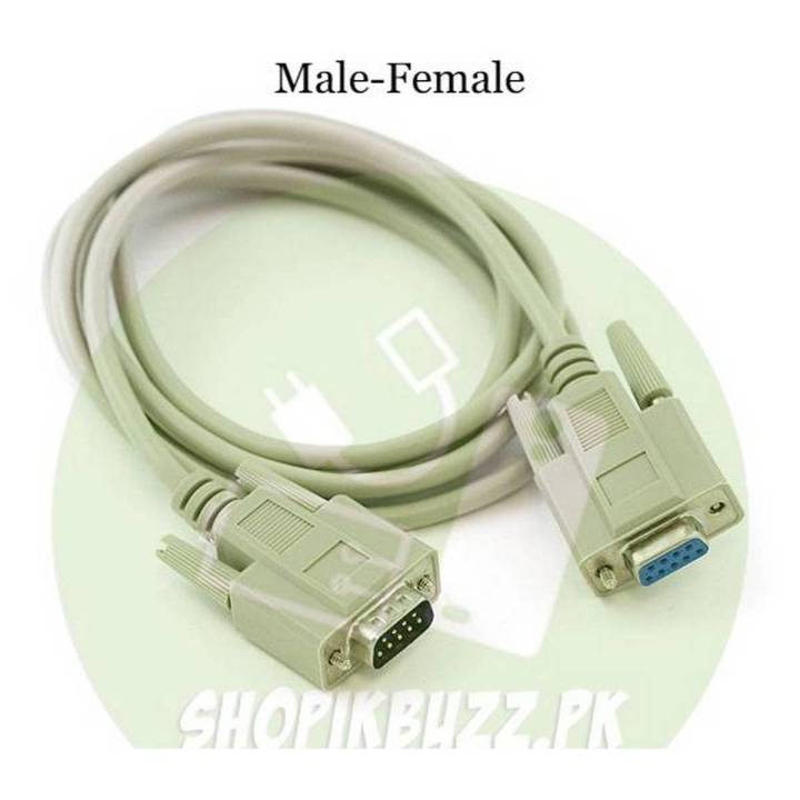 RS232 DB9 9 Pin Serial Port Cable Male-Female | Daraz.pk