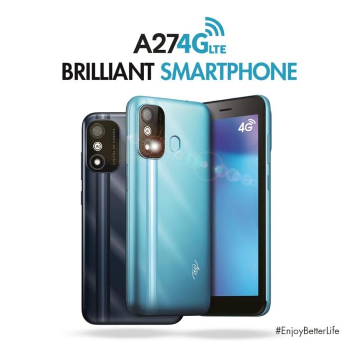 Itel A27 Ram 2GB Rom 32GB Dual Sim - Finger Print - Android 11 4G LTE Box Pack 1 Year Warranty