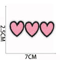 Pink Series Patches for Clothing Cheetah Mixed Embroidery Cloth Sticking Cartoon Smiling Face Love Patch Sticking Motifs. 