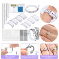 Invisible Ring Sizer Invisible Ring Size Adjusters Set with Polish Cloth 17 Pcs Silicone Spirals Tightener for Loose Rings Ring Resizer Spacer Plug-in for Tpu Ring Tightener. 
