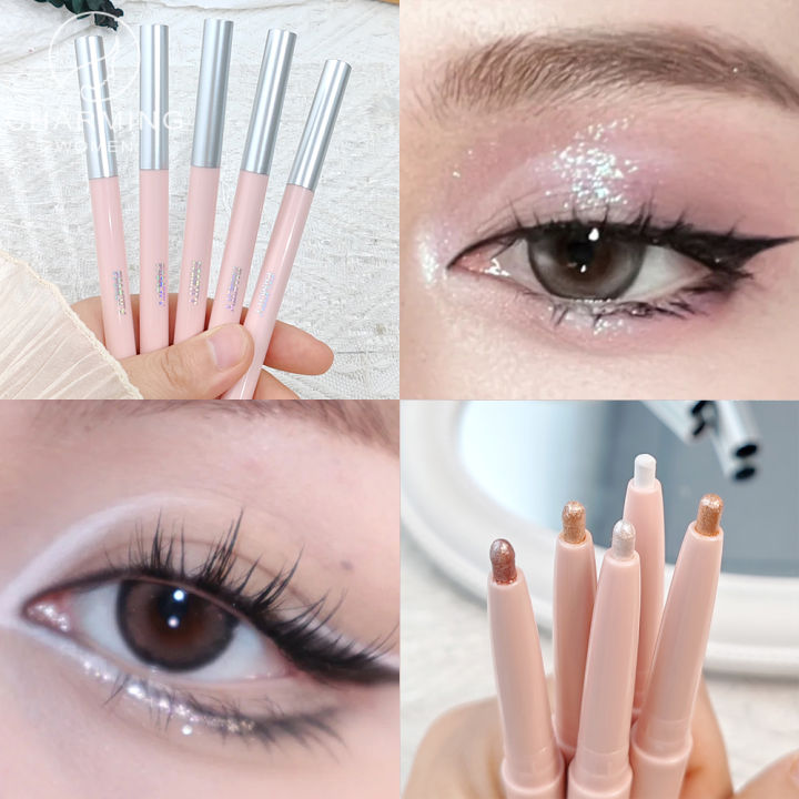 Glitter Lying Silkworm Pen Long Lasting Shinny Highlighter Pen