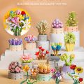 Lego Girl Series Building Blocks Bouquet Assembled Toy Flower Lily Rose Gift Compatible Toys. 