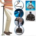 Trusty Cane - Sturdy Folding Walking Triple Head With Built in Lights - Fordable Walking Stick. 