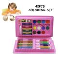 42 PCS Multi Kids Colouring Kit/Set With Button Box/ For Boys and Girls. 