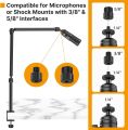 Ulanzi VIJIM LS08 Flexible Overhead Camera Mount Desk Stand, Webcam Stand Microphone Boom Arm Tabletop Photography Videography Live Stream Table clamp Mount. 