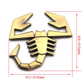 Alloy 3D Scorpio  Shape Badge Sticker Car Logo. 