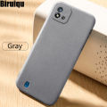(Free Tempered Glass)Biruiqu For Realme C11 2021 Shockproof Anti Slip Soft TPU Sandstone Matte Back Case Cover. 