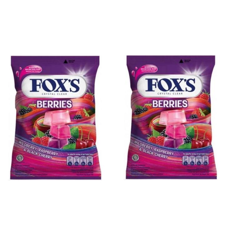 Fox's Crystal Clear Candy | Berries Flavored | 2 Pack