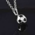 Sports Product Football Necklace With Steel Chain Necklace Football Boy's Necklace For Men. 