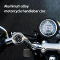 Universal Fit Motorcycle Clock High Visibility Aluminum Chrome Handlebar Watch Waterproof Luminous Bike  Clock for Motorbiking Outdoor Adventure Motorcycle Enthusiasts -Keeping Biker Gear. 