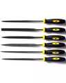 Needle File Set, 6 Pieces Hand Metal Files, Hardened Alloy Strength Steel Set Includes Flat, Flat Warding, Square, Triangular, Round, and Half-Round File. 