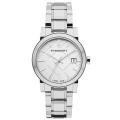 BURBERRY Silver Dial Silver Stainless Steel Watch For Women BU-9100. 