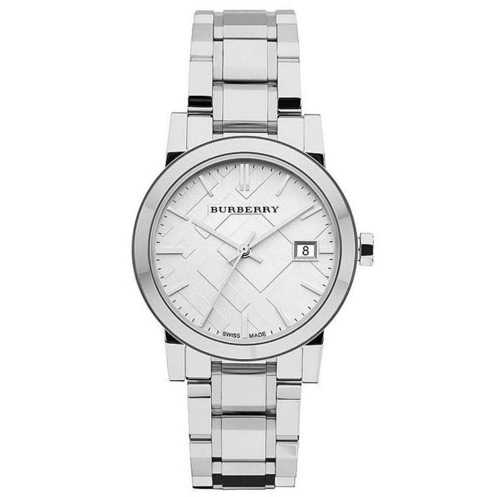 BURBERRY Silver Dial Silver Stainless Steel Watch For Women BU-9100